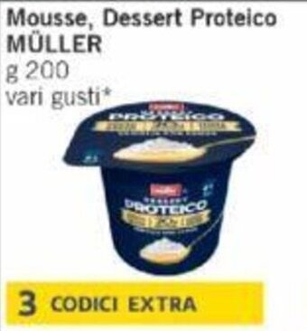 Paghi Poco Mousse, Dessert Proteico MÜLLER g 200 vari gusti* offerta