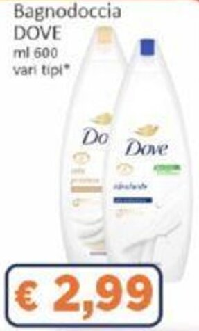 Paghi Poco Bagnodoccia DOVE ml 600 vari tipi offerta