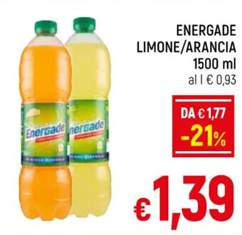 A&O ENERGADE LIMONE/ARANCIA 1500 ml offerta