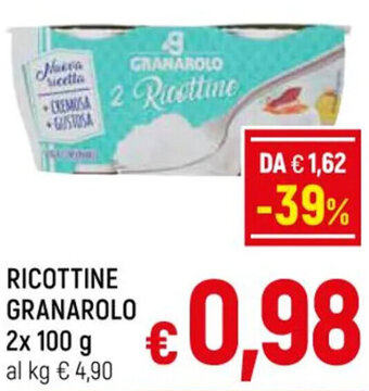 A&O RICOTTINE GRANAROLO 2x 100 g offerta