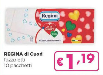 Acqua & Sapone REGINA di Cuori fazzoletti 10 pacchetti offerta