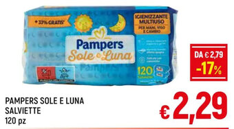 A&O PAMPERS SOLE E LUNA SALVIETTE 120 pz offerta