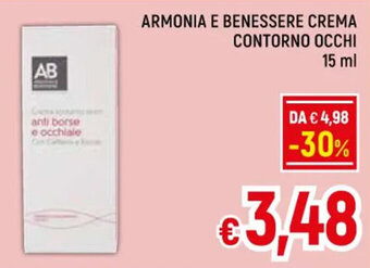 ARMONIA E BENESSERE CREMA CONTORNO OCCHI 15 ml