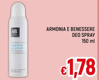 A&O ARMONIA E BENESSERE DEO SPRAY 150 ml offerta