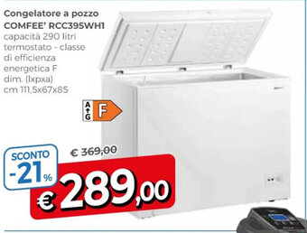 Congelatore a pozzo COMFEE' RCC395WH1