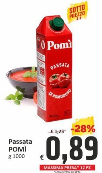 Paghi Poco Passata POMI g 1000 offerta
