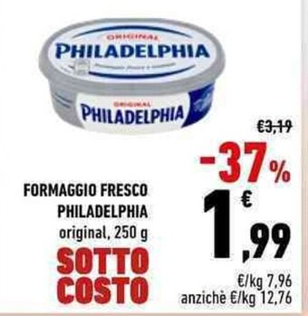 Conad City FORMAGGIO FRESCO PHILADELPHIA original, 250 g offerta