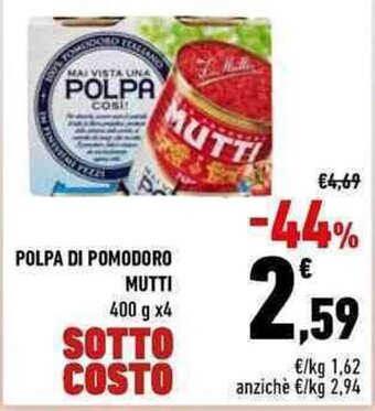 Conad City POLPA DI POMODORO MUTTI 400 g x4 offerta