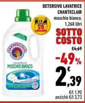 DETERSIVO LAVATRICE CHANTECLAIR muschio bianco, 1,260 litri