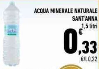 Conad City ACQUA MINERALE NATURALE SANT'ANNA 1,5 litri offerta
