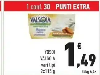 Conad Valsoia Yosoi Vitality Mango, Papaya E Semi Di Papavero 230 G(ml) offerta