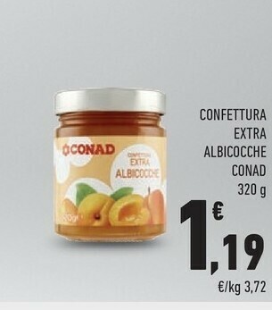 Conad Conad - Albicocche Confettura Extra 320 G(ml) offerta