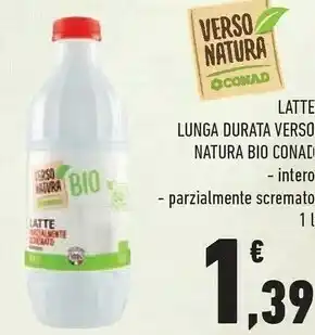Conad Latte Lunga Durata Verso Natura Bio offerta