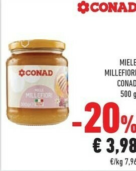 Conad Conad - Miele Millefiori 500 G(ml) offerta