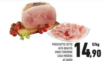 Conad Casa Modena Teneroni Prosciutto Cotto Di Alta Qualità 110 G(ml) offerta
