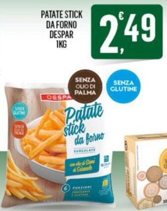 Despar PATATE STICK DA FORNO DESPAR 1KG offerta