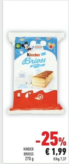 Conad Ferrero Kinder Brioss 270 G(ml) offerta