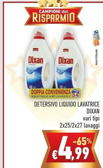 Conad Dixan Detersivo Liquido Lavatrice offerta
