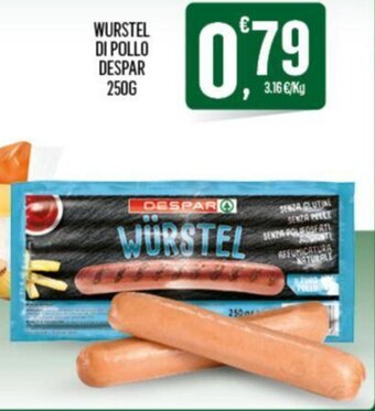 Despar WURSTEL DI POLLO DESPAR 250G offerta