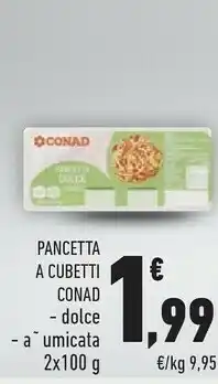 Conad Conad Pancetta A Cubetti Dolce offerta