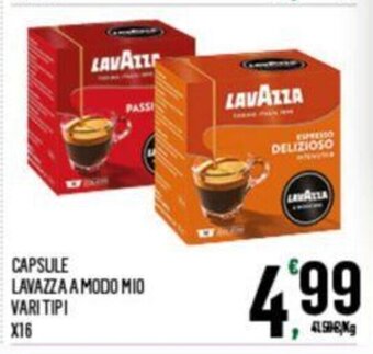 Despar CAPSULE LAVAZZA A MODO MIO VARI TIPI X16 offerta