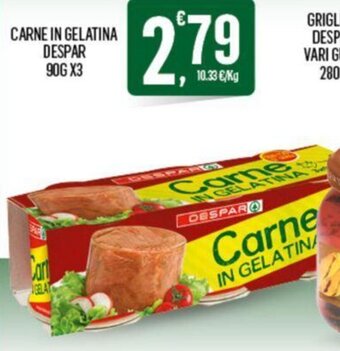 Despar CARNE IN GELATINA DESPAR 90G X3 offerta