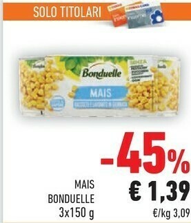 Conad Bonduelle Mais Cotto Al Vapore offerta