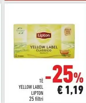 Conad Lipton Tea Lipton - Yellow Label offerta