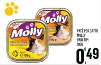 Despar PATÈ PER GATTO MOLLY VARI TIPI 100G offerta