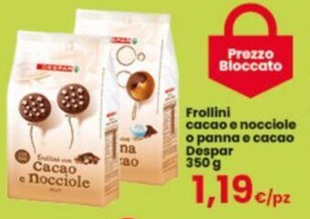 Despar Frollini cacao e nocciole o panna e cacao Despar 350 g offerta