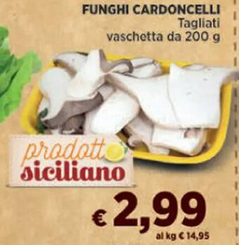 In Coop FUNGHI CARDONCELLI Tagliati vaschetta da 200 g offerta