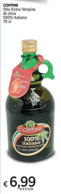In Coop COPPINI Olio Extra Vergine di oliva 100% italiano 75 cl offerta