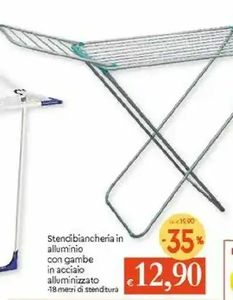 Galassia Stendibiancheria In Alluminio Con Gambe In Acciaio Alluminizzato offerta