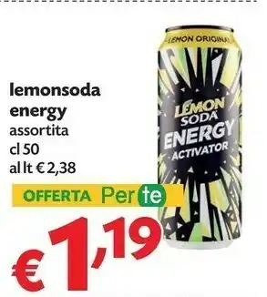 Pam Lemon soda Energy Activator offerta