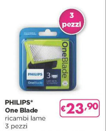 Acqua & Sapone PHILIPS One Blade ricambi lame 3 pezzi offerta