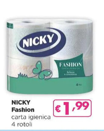 Acqua & Sapone NICKY Fashion carta igienica 4 rotoli offerta