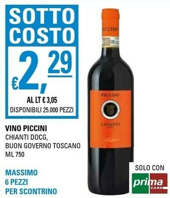 Basko Piccini Chianti offerta