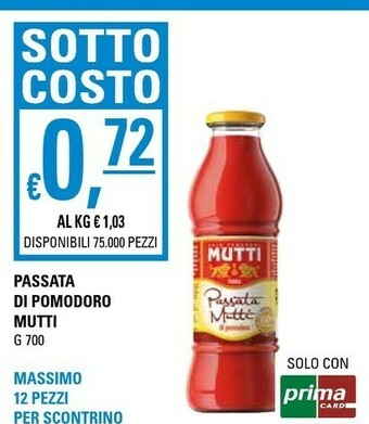 Basko Mutti Passata di pomodoro offerta