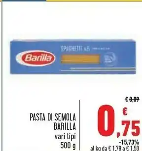 Conad Barilla Pasta offerta