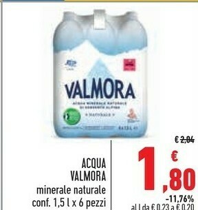 Conad Valmora Acqua offerta