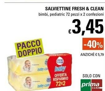 Basko Fresh & Clean Salviettine offerta