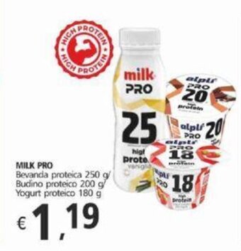 Alter Discount MILK PRO Bevanda proteica 250 g offerta