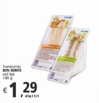 Alter Discount Tramezzino BON BONTA vari tipi 140 g offerta