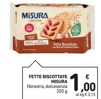 Conad Misura Fette biscottate offerta