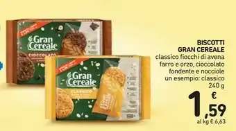 Conad Gran cereale Biscotti offerta