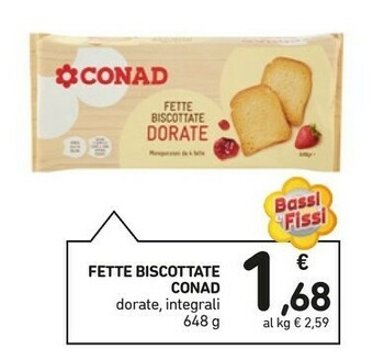 Conad Fette biscottate offerta