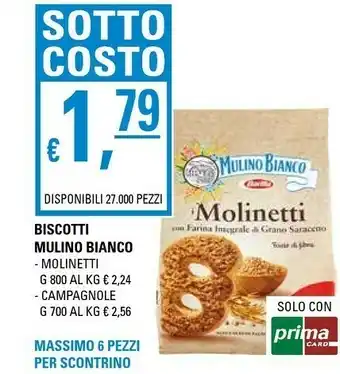Mulino Bianco Molinetti Con Farina Integrale Di Grano Saraceno 800 G(ml)