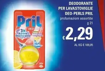 Basko Pril Deodorante Per Lavastoviglie Deo-perls offerta