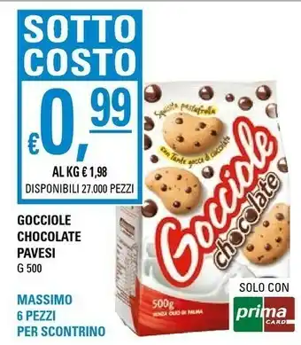 Basko Pavesi Gocciole Chocolate 500 G(ml) offerta