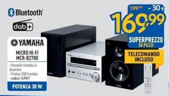 YAMAHA MICRO HI-FI MCR-B270D